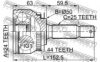 FEBEST 2210-CER20A44 Joint, drive shaft